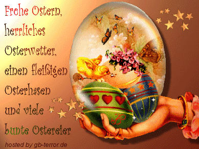 Frohe Ostern, helliches Osterwetter, ein fleissigen Osterhasen und viele bunte Ostereier!