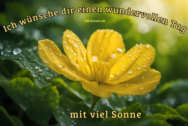 Ich wünsche dir einen wundervollen Tag mit viel Sonne
