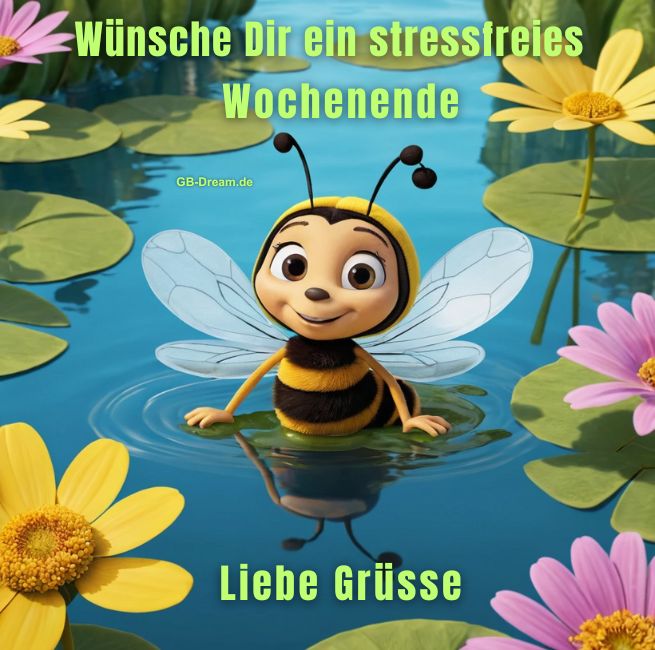 Wünsche dir ein stressfreies Wochenende. Liebe Grüße