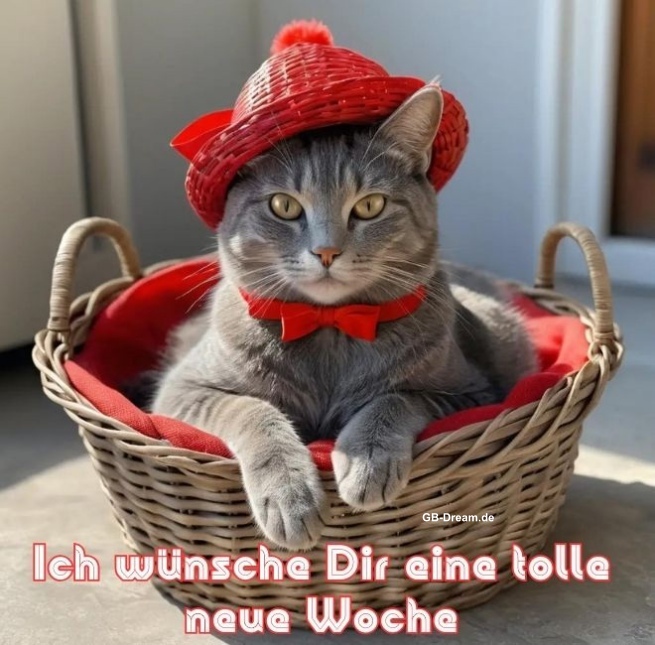 Guten Morgen, ich wünsche Dir einen schönen Wochenstart.<br />
Ich wünsche Dir eine tolle neue Woche, hallo ich wünsche Dir einen guten Start in die neue Woche.<br />
Montag, schönen Start in die neue Woche.<br />
In diesem Sinne wünsche ich dir einen schönen Montag und einen mega tollen Wochenstart.<br />
Lass den Wochenbeginn ganz langsam und gemütlich angehen!<br />
Leider ist das Wochenende schon wieder vorbei, aber es dauert ja nicht mehr lange bis zum nächsten.<br />
Herzliche Grüße zum Wochenbeginn!